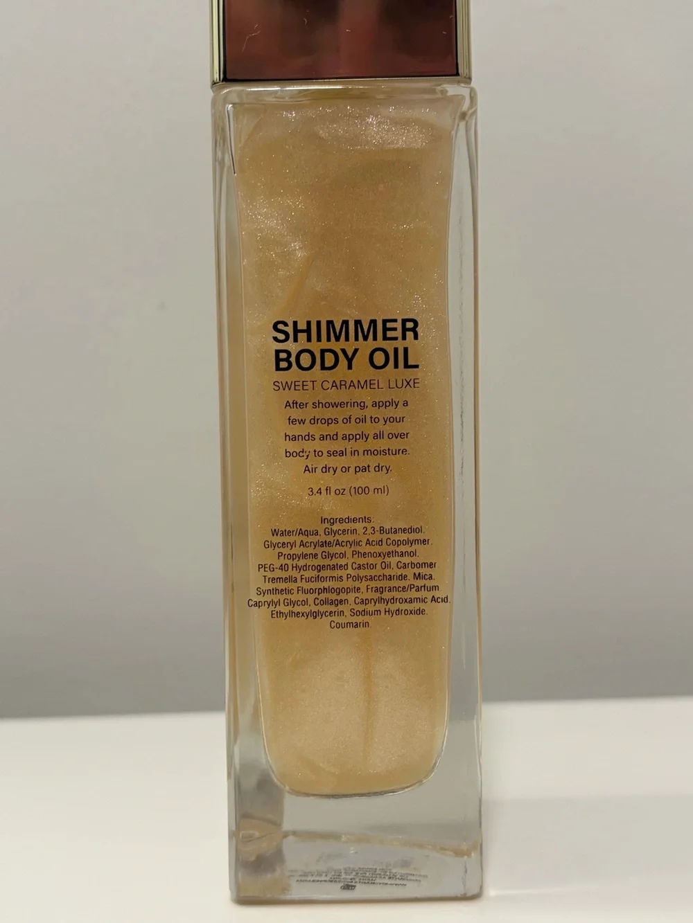 Saks Fifth Avenue Sweet Caramel Luxe Shimmer Body Oil (3.4oz/100mL) - New